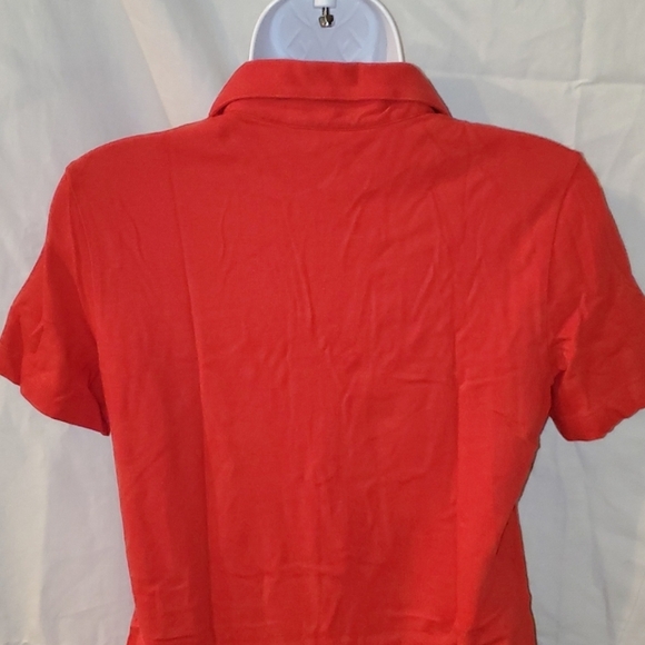 Tory Burch red half zip polo sz small - Picture 6 of 9